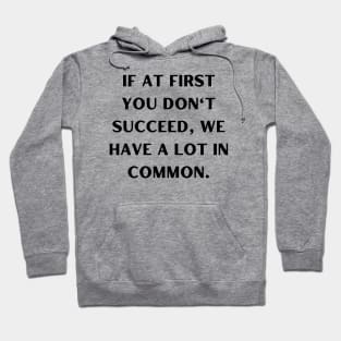 If at first you don't succeed, we have a lot in common Hoodie